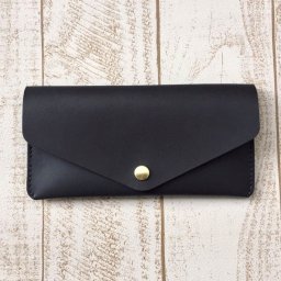 【父の日ギフト】 長財布 メンズ 革 おしゃれ【Lien】キップレザースリム フラップウォレット 財布 日本製 レディース 男女兼用 カード 薄い プレゼント 【父の日 プレゼント 実用的 本革小物 　】