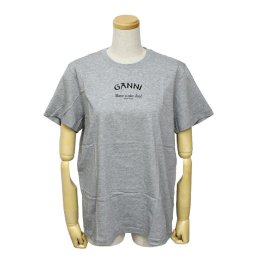 ガニー GANNI トップス Tシャツ カットソー ロゴ ウィメンズ 半袖 トップス T3677-921 レディース グレー 海外正規品