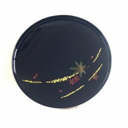 輪島塗　8.0寸丸盆　金箔春秋　盆 お盆 丸盆 トレー