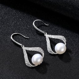 ピアス 両耳用 キュービックジルコニア 淡水パール シルバー925 ホワイト ピンク パープル イエローゴールド シルバー 人気 フック 小粒 上品 大人 pe0153