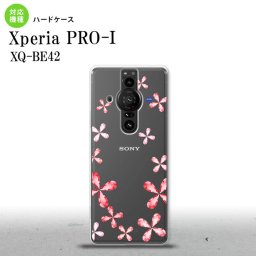 XperiaPRO-I Xperia PRO-I スマホケース 背面ケース ハードケース 花柄 カット 赤 背面カバー android nk-xproi-806