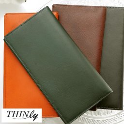 THINly メンズ 長財布 薄い 本革 スリム レザー 日本製 薄型 小銭入れなし
