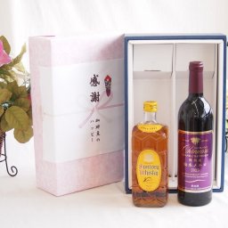 感謝の贈り物ボックス ジャパニーズウイスキー角瓶と国産ワインセット(樽熟成松本メルロ赤ワイン フルボディ(山梨県)750mlサントリー角瓶700ml