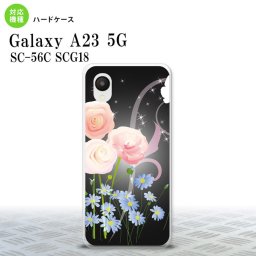 GalaxyA23 Galaxy A23 スマホケース 背面ケース ハードケース 花柄 ミックス C 黒 2022年 10月発売 nk-a23-283