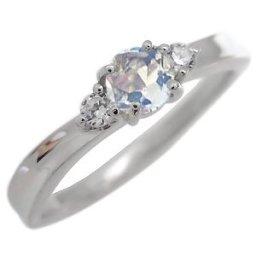 ロイヤルブルームーンストーン エンゲージリング 一粒 婚約指輪 18金 リング