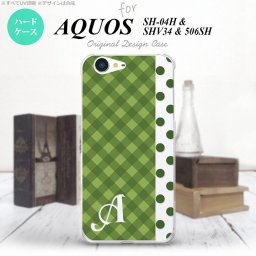 【506SH】【スマホケース/スマホカバー】【アクオス Xx3】506SH スマホケース AQUOS Xx3 ケース アクオス Xx3 イニシャル チェック･ドット 緑 nk-506sh-1524ini【メール便送料無料】