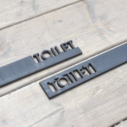 ナチュラル雑貨 TOILET トイレ 木製 ブラック ウッデンアルファベット 切り文字 Natural インテリア雑貨 高さ24mm 厚さ4mm おしゃれ 表札風