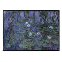 クロード モネ 青い睡蓮 A3 サイズ ポスター アート おしゃれ 絵画 インテリア 北欧 イラスト マット紙 艶消し アートパネル 額 フレーム デザイン 壁掛け ギフト 新築祝い ディスプレイ 引越し祝い　新生活　空間デザイン 