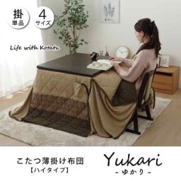 ハイタイプ（高脚）用 こたつ薄掛け布団単品 約235×235cm