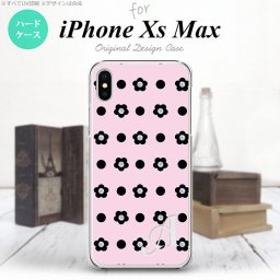 iPhoneXsMax iPhone XS Max スマホケース ハードケース 花柄 ドット ピンク +アルファベット メンズ レディース nk-ixm-343i