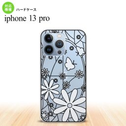 iPhone13 Pro iPhone13Pro 背面ケース カバー ステンドグラス風 ガーベラ ホワイト ステンドグラス風  nk-i13p-sg43