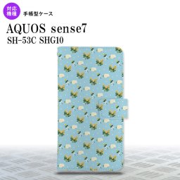 sense7 sense7 手帳型スマホケース カバー 花柄 バラ ドット 小 水色 2022年 11月発売 nk-004s-sens7-dr249