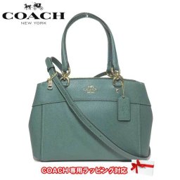 コーチ アウトレット COACH ハンドバッグ F25395 クロスグレーン レザー ミニ ブルック 2WAY キャリーオール IMM7Q(ダークターコイズ)【RCP】【楽天カード分割】