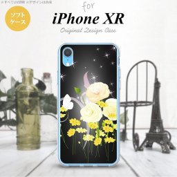 iPhoneXR iPhone XR スマホケース ソフトケース 花柄 ミックス D 黒 メンズ レディース nk-ipxr-tp286