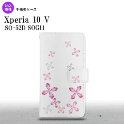 Xperia10V Xperia10V 手帳型スマホケース カバー 花柄 カット ピンク 2023年 7月発売 nk-004s-xp105-dr076