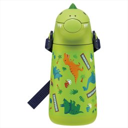 ダイカットステンレスボトル ディノサウルス 商品90×75×185mm（370ml）