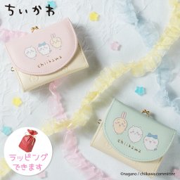 ギフト対応★ちいかわ ハチワレ うさぎ が揃って かわいい イラスト入り コンパクトで使いやすい 三つ折り財布