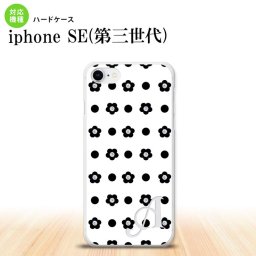 iPhoneSE 3 iPhoneSE 3 スマホケース ハードケース 花柄 ドット 白 +アルファベット メンズ レディース nk-ise3-342i