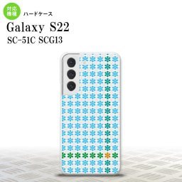 SC-51C SCG13 Galaxy S22 スマホケース 背面ケース ハードケース 花十時 青 メンズ レディース nk-s22-1355