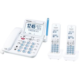□VE-GD69DW-W パナソニック デジタルコードレス電話機 子機2台付き ホワイト