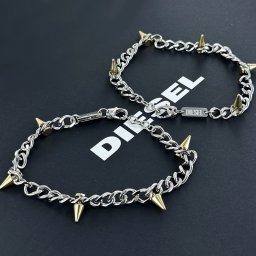 ペアブレスレット ディーゼル おそろい お揃い チェーンブレスレット ペア アクセサリー 誕生日 記念日 プレゼント 結婚祝い 友達 ペアルック カップル おしゃれ ギフト 成人 卒業 入学