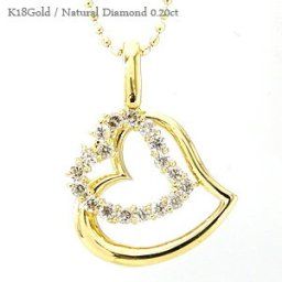 オープンハートダイヤモンド ネックレス 0.2ct 18金 18k k18 イエローゴールド ピンクゴールド ホワイトゴールド ペンダント スウィング チェーン レディース ジュエリー アクセサリー  プレゼント ギフト 人気 おすすめ 送料無料