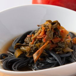 グルテンフリー 国産 玄米麺 竹炭 4食セット 米粉麺 パスタ麺 奈良県産 麺 ヴィーガン お取り寄せ 玄米使用 有機栽培 麺料理