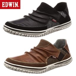 エドウィン 靴 かかとが踏める メンズ スニーカー 軽量 2WAY 幅広 カジュアル シューズ スリッポン EDWIN