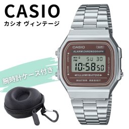カシオ 腕時計 メンズ レディース CASIO VINTAGE デジタル シルバー ブラウン メタル レトロ 収納ケース付き 防水 軽量 おしゃれ 海外モデル プレゼント ギフト 成人 卒業 入学