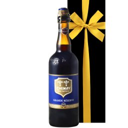 御祝 誕生日 ギフト ベルギービール 1本 【無料 リボンラッピング メッセージカード】シメイ ブルー CHIMAY 「グランドレザーブ」 750ml 長期熟成 クラフトビール 贈答 上司 ギフト箱付 熨斗対応 送料無料