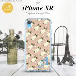 iPhoneXR iPhone XR スマホケース ソフトケース 花柄 バラ ドット ベージュ +アルファベット メンズ レディース nk-ipxr-tp246i