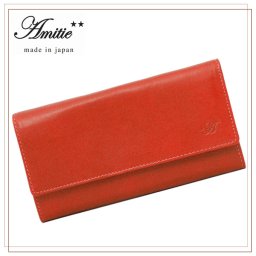 [アミティ]Amity 小銭入れ付き 内ファスナー 長財布 レディース AMT-703RD レッド セール SALE