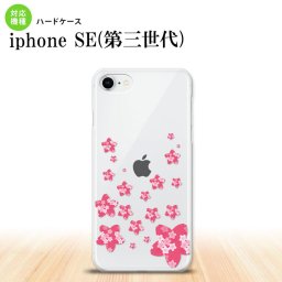 iPhoneSE 3 iPhoneSE 3 スマホケース ハードケース 花柄 サクラ D クリア ピンク メンズ レディース nk-ise3-186