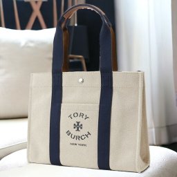 トリーバーチ ブランド トートバッグ レディース Tory Burch 146771 254 NATURAL トリー ナチュラル ネイビー TORY TOTE おしゃれ プレゼント ギフト