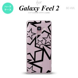 Galaxy Feel 2 ギャラクシー フィール 2 SC-02L スマホケース カバー ハードケース 星 クリア×黒 nk-sc02l-1115[スマホ,スマホケース,スマホカバー,ケース,カバー,ジャケット]