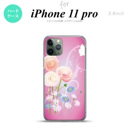 iPhone11Pro iPhone11 Pro スマホケース ハードケース 花柄 ミックス C ピンク メンズ レディース nk-i11p-282