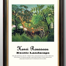 アンリ ルソー エキゾチックな風景 A3 サイズ ポスター アート おしゃれ 絵画 インテリア 北欧 イラスト マット紙 艶消し アートパネル 額 フレーム デザイン 壁掛け ギフト 新築祝い ディスプレイ 引越し祝い　新生活　空間デザイン