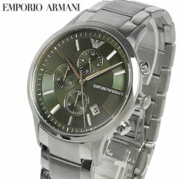 エンポリオアルマーニ EMPORIO ARMANI 腕時計 時計 メンズ ウォッチ グリーン 43mm クロノグラフ アナログ クォーツ ビジネス ギフト プレゼント AR11507