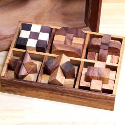 【不動の人気！】木製パズル6個セット 名入れ刻印無料　絶対に喜ばれるギフト お手頃サイズ 皆で脳トレ おうち時間 ギフトに最適「離れているご両親へ」おしゃれ雑貨 説明書・説明動画あり 笑顔と元気で豊かな生活を いつまでも健康 喜びを感じるパズル タイ製 安全