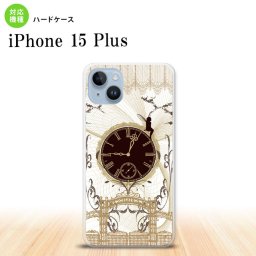 iPhone15 plus iPhone15 plus スマホケース 背面ケース ハードケース 時計 妖精 黒 茶 2023年 9月発売 nk-i15pl-1253