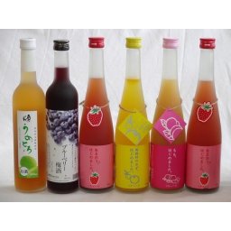 果実リキュール6本セット 紀州産 南高梅使用ブルーベリー梅酒 500ml（和歌山）・梅リキュール うめとろ500ｍｌ 7％奥の松
