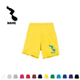 サーフィン2　名入れスウェットハーフパンツ ワンポイント 普段着 部屋着 運動着スポーツ ダンス ジム フィットネス ショートパンツ 短パン 半ズボン コットン 綿100％