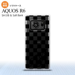 SH-51B AQUOS R6 AQUOS R6 スマホケース ソフトケース スクエア 黒 メンズ レディース nk-r6-tp031