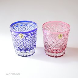 江戸切子 矢来星重文様 オールド ペア ミツワ硝子 誕生日プレゼント 海外 お土産  結婚祝 退職祝 日本酒 グラス ギフト 父の日 伝統工芸・陶器の和遊感