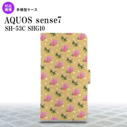 sense7 sense7 手帳型スマホケース カバー 花柄 バラ ドット オレンジ 2022年 11月発売 nk-004s-sens7-dr243