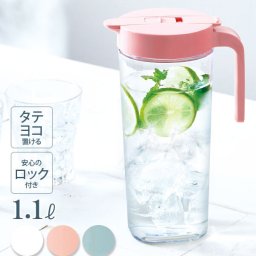 ピッチャー 1.1L ASVEL アスベル 通販 ドリンクビオ DRINK VIO 冷水筒 耐熱 1.1リットル 1100ml 縦横 タテヨコ 広口 洗いやすい スリム 握りやすい 茶渋付着防止 スリム冷水ポット おしゃれ シンプル 横置きOK 注ぎや
