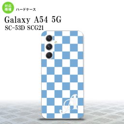 Galaxy A54 5G Galaxy A54 5G スマホケース 背面ケース ハードケース スクエア 白 青 +アルファベット 2023年 5月発売 nk-a54-766i