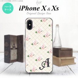 【iPhoneX】【スマホケース/スマホカバー】【アイフォンX】iPhoneX スマホケース ケース アイフォンX イニシャル 花柄・バラ（J） ベージュ nk-ipx-264ini【メール便送料無料】
