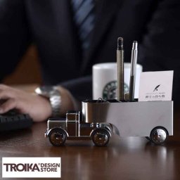 TROIKA ペーパーウェイト＆ペンスタンド オフィストラッカー
