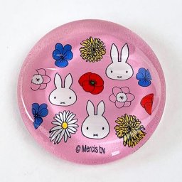 ミッフィー miffy ガラス箸置き PK Miffy floral 箸休め ピンク   日本製
